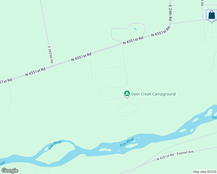 map of restaurants, bars, coffee shops, grocery stores, and more near 4303 East 2859th Road in Sheridan