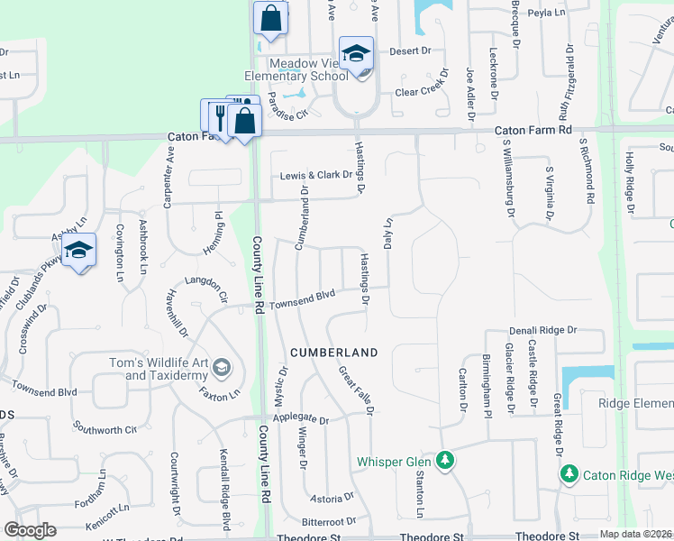 map of restaurants, bars, coffee shops, grocery stores, and more near 2111 THREE Forks Drive in Plainfield
