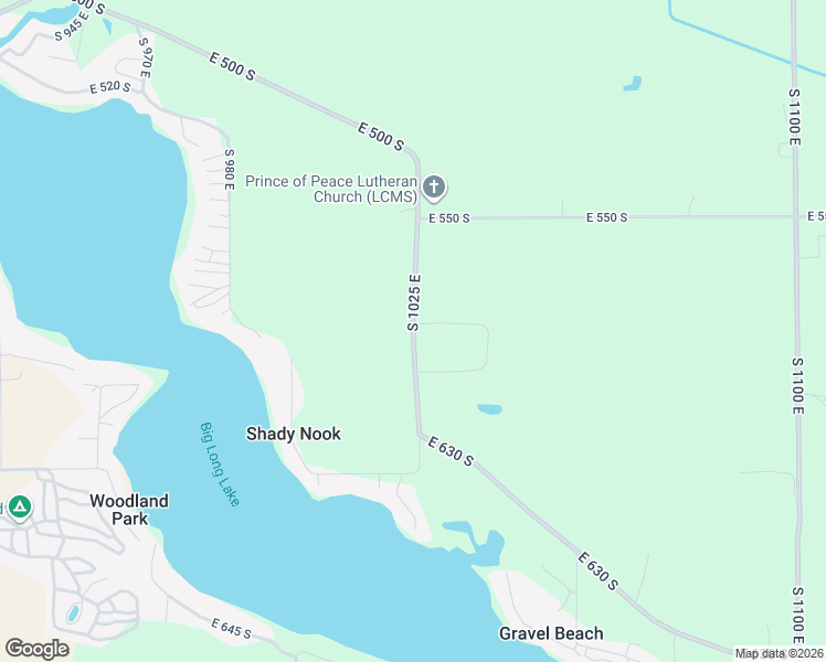 map of restaurants, bars, coffee shops, grocery stores, and more near 5725 South 1025 East in Hudson