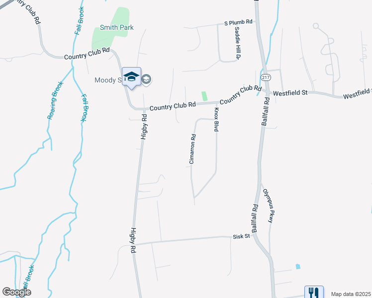 map of restaurants, bars, coffee shops, grocery stores, and more near 82 Cimarron Road in Middletown