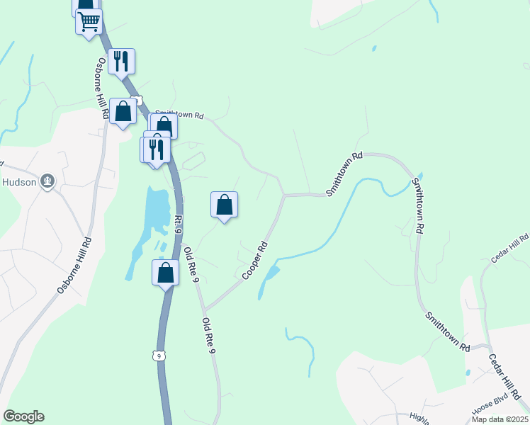 map of restaurants, bars, coffee shops, grocery stores, and more near 9 Bayen Drive in Fishkill