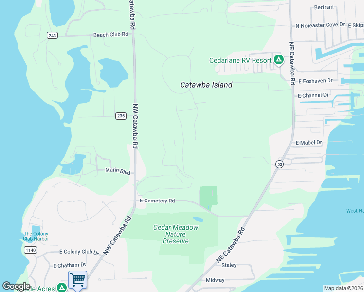 map of restaurants, bars, coffee shops, grocery stores, and more near 3146 North Marina View Drive in Port Clinton