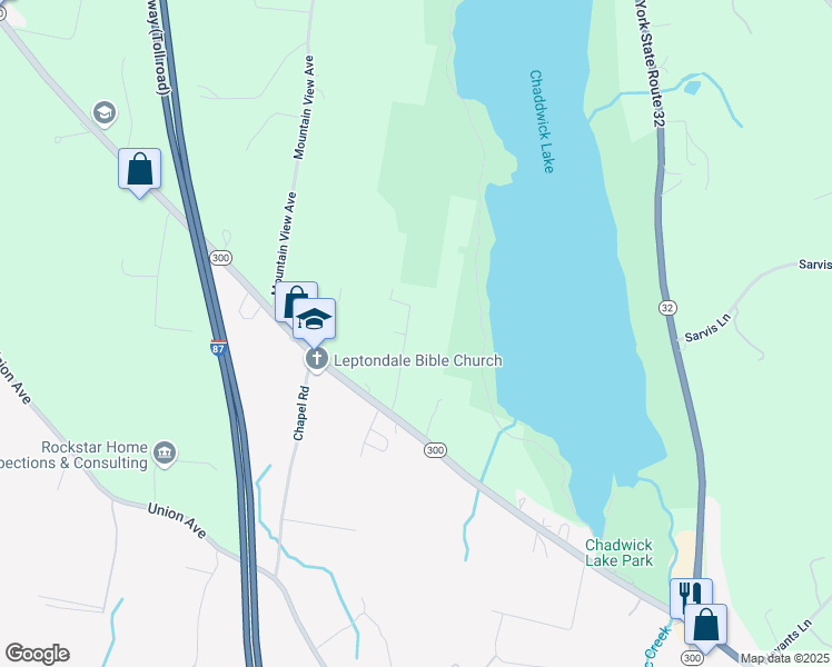 map of restaurants, bars, coffee shops, grocery stores, and more near 8 Gunsch Estate Drive in Newburgh