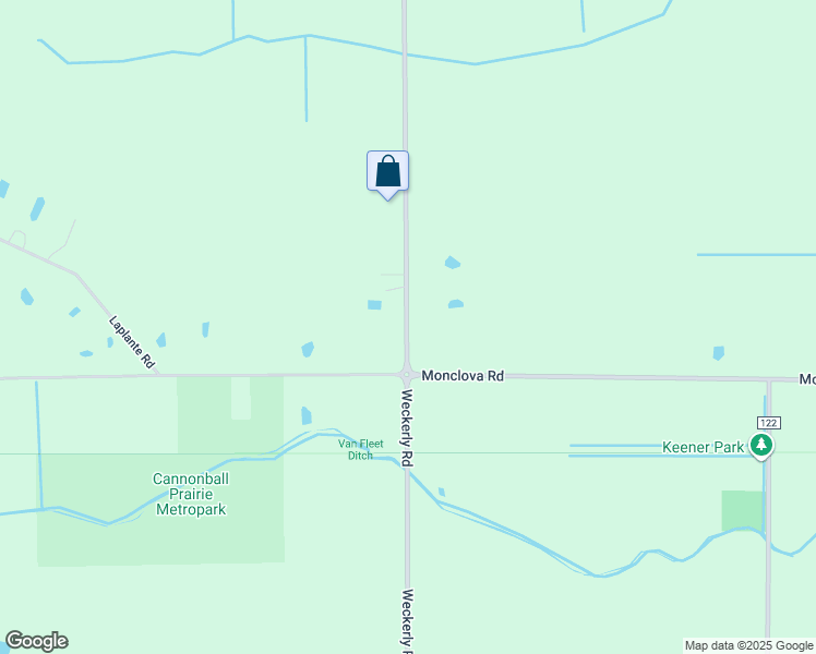 map of restaurants, bars, coffee shops, grocery stores, and more near 4417 County Road 120 in Monclova