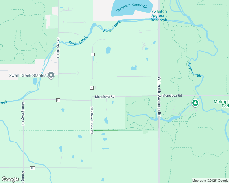 map of restaurants, bars, coffee shops, grocery stores, and more near 14230 Monclova Road in Swanton