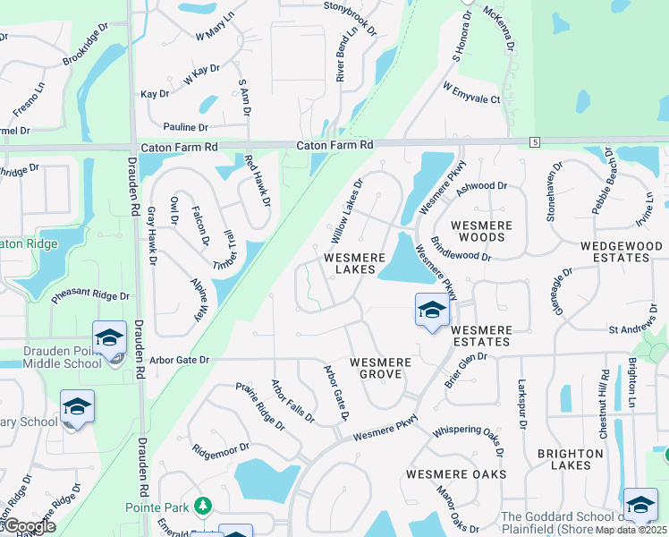 map of restaurants, bars, coffee shops, grocery stores, and more near 2112 Winding Lakes Drive in Plainfield