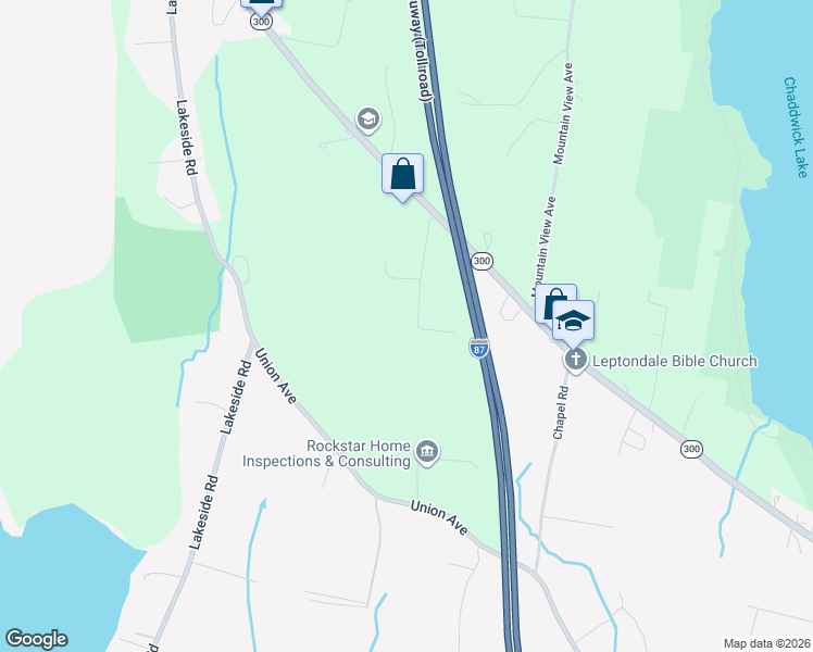 map of restaurants, bars, coffee shops, grocery stores, and more near 1813 New York 300 in Newburgh