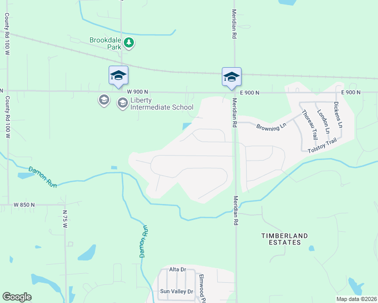 map of restaurants, bars, coffee shops, grocery stores, and more near 7 Stonegate Dr in Valparaiso