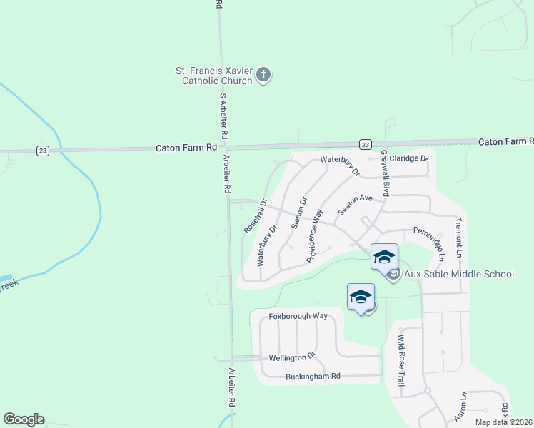 map of restaurants, bars, coffee shops, grocery stores, and more near 2202 Rosehall Drive in Joliet