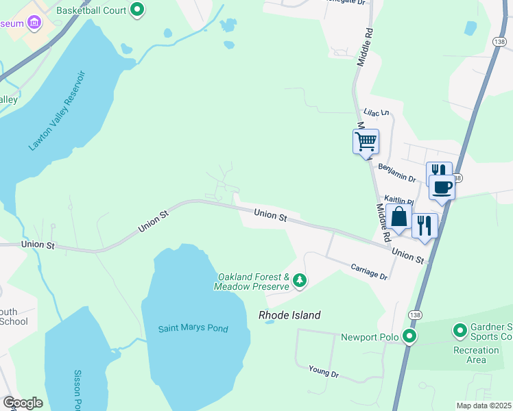 map of restaurants, bars, coffee shops, grocery stores, and more near 315 Union Street in Portsmouth