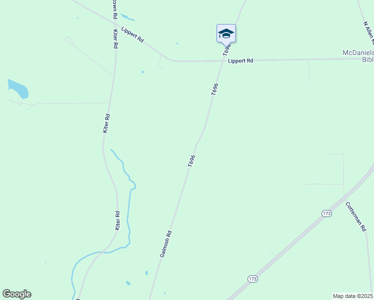 map of restaurants, bars, coffee shops, grocery stores, and more near Galmish Road in Cochranton