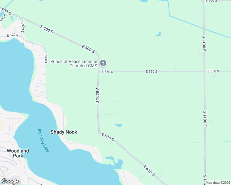 map of restaurants, bars, coffee shops, grocery stores, and more near 5725 South 1025 East in Hudson