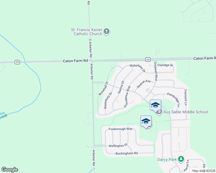 map of restaurants, bars, coffee shops, grocery stores, and more near 2201 Waterbury Drive in Joliet