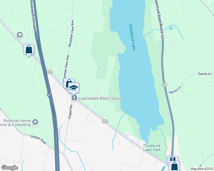 map of restaurants, bars, coffee shops, grocery stores, and more near 8 Gunsch Estate Drive in Newburgh