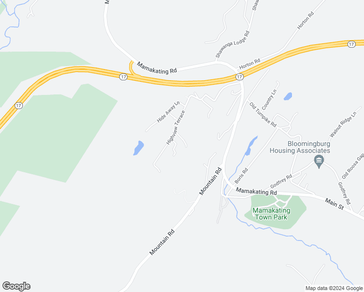 map of restaurants, bars, coffee shops, grocery stores, and more near 7 Moonlight Drive in Bloomingburg