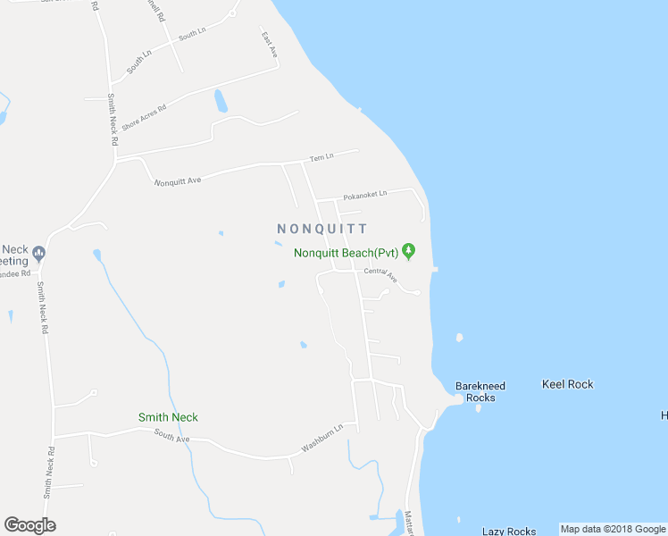 map of restaurants, bars, coffee shops, grocery stores, and more near Nonquitt Avenue in Dartmouth