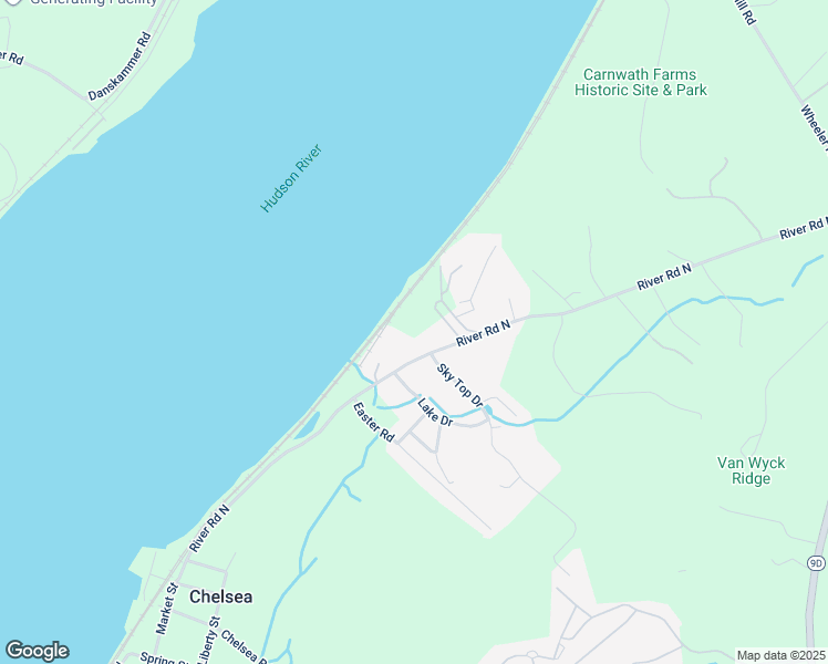 map of restaurants, bars, coffee shops, grocery stores, and more near 191 River Road North in Wappingers Falls
