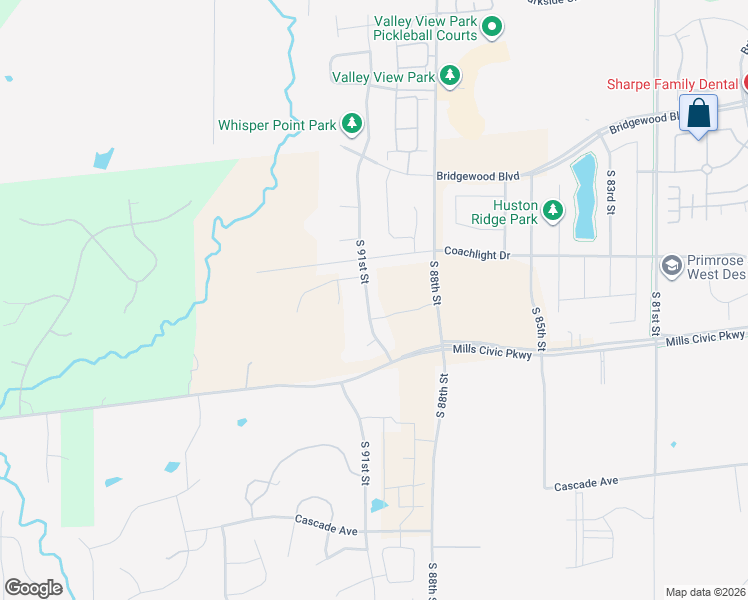 map of restaurants, bars, coffee shops, grocery stores, and more near 354 South 91st Street in West Des Moines