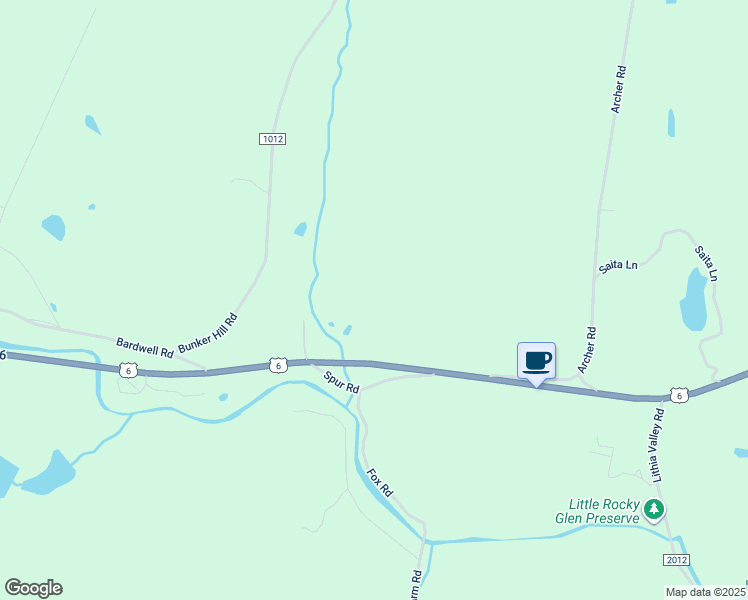 map of restaurants, bars, coffee shops, grocery stores, and more near in Factoryville