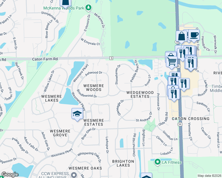 map of restaurants, bars, coffee shops, grocery stores, and more near 2209 Candlewood Drive in Plainfield