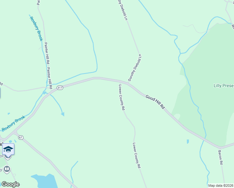 map of restaurants, bars, coffee shops, grocery stores, and more near 11 Lower County Road in Roxbury