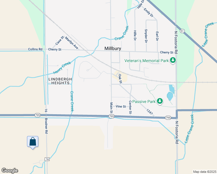 map of restaurants, bars, coffee shops, grocery stores, and more near 28325 Main Street in Millbury