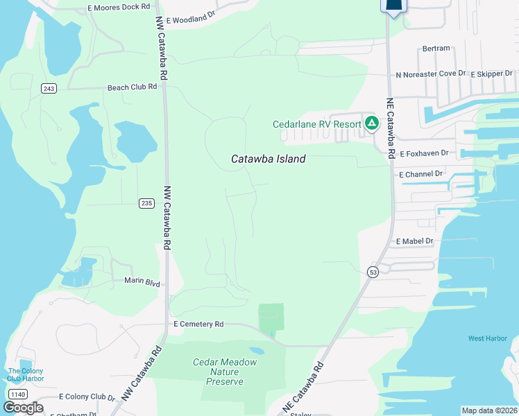 map of restaurants, bars, coffee shops, grocery stores, and more near 3146 North Marina View Drive in Port Clinton