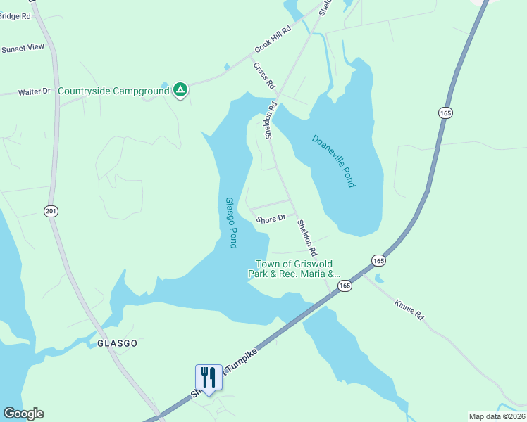 map of restaurants, bars, coffee shops, grocery stores, and more near 10 Michael Avenue in Griswold
