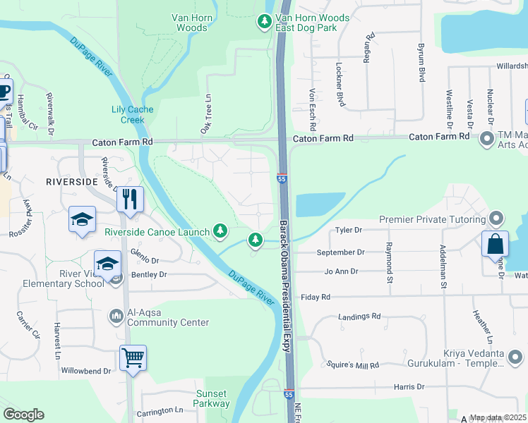 map of restaurants, bars, coffee shops, grocery stores, and more near 2210 Dalewood Court in Plainfield