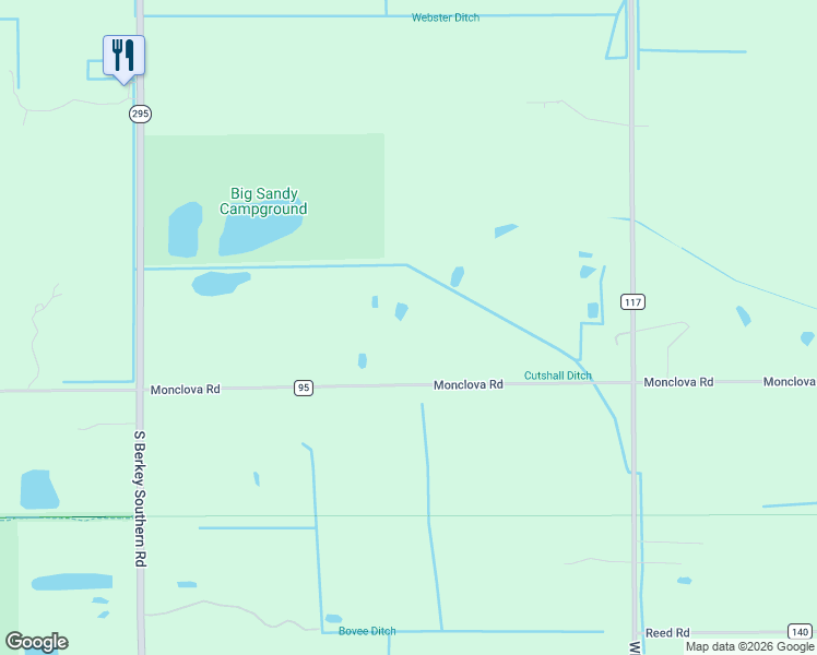 map of restaurants, bars, coffee shops, grocery stores, and more near 11310 Monclova Rd in Monclova