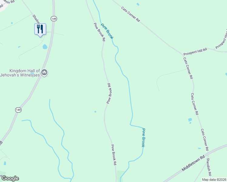 map of restaurants, bars, coffee shops, grocery stores, and more near 132 Pine Brook Road in Colchester