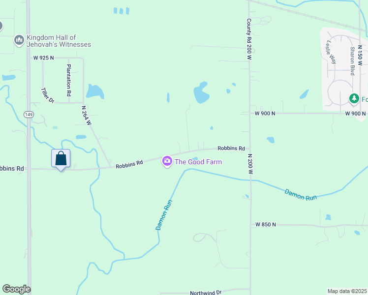 map of restaurants, bars, coffee shops, grocery stores, and more near 200-262 West 875 North in Valparaiso