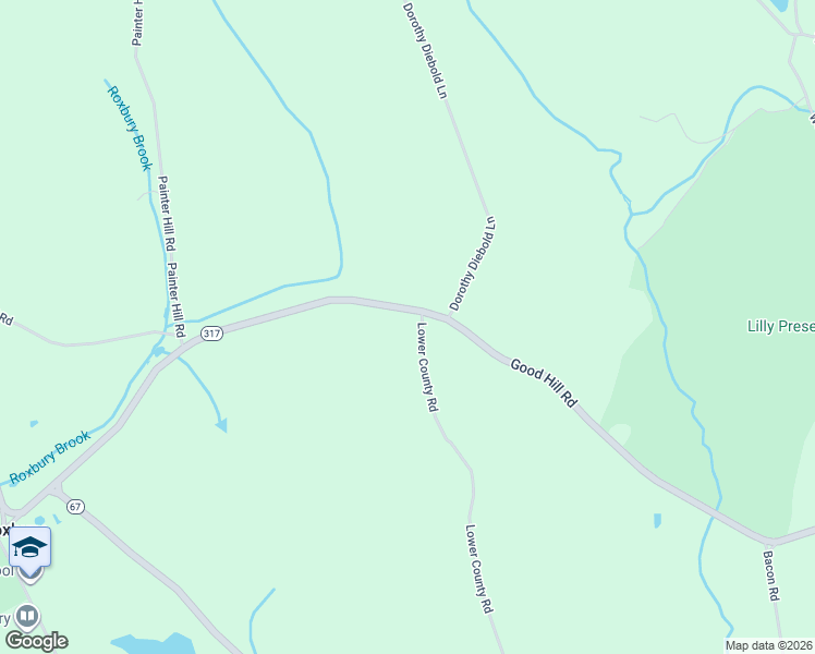 map of restaurants, bars, coffee shops, grocery stores, and more near 11 Lower County Road in Roxbury