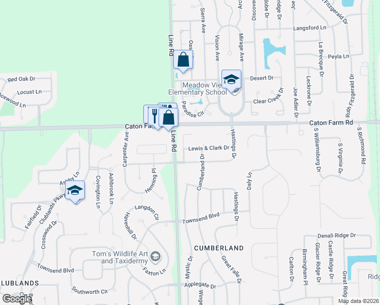 map of restaurants, bars, coffee shops, grocery stores, and more near 7008 Floyd Court in Plainfield