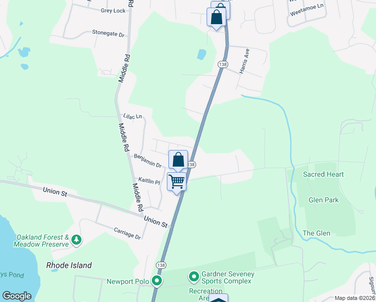 map of restaurants, bars, coffee shops, grocery stores, and more near 35 Clearview Avenue in Portsmouth