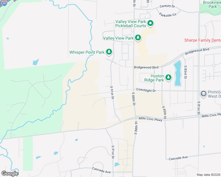 map of restaurants, bars, coffee shops, grocery stores, and more near 278 South 91st Street in West Des Moines