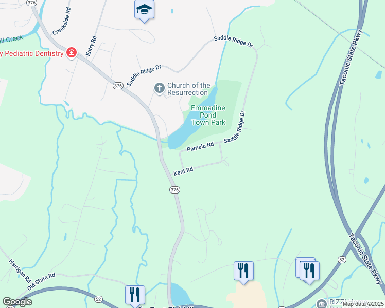 map of restaurants, bars, coffee shops, grocery stores, and more near 7 Pamela Road in Hopewell Junction