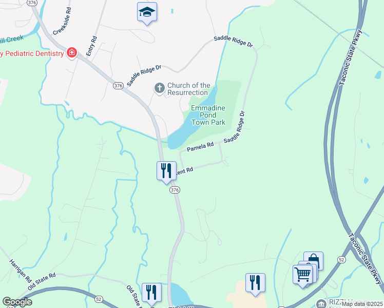 map of restaurants, bars, coffee shops, grocery stores, and more near 7 Pamela Road in Hopewell Junction