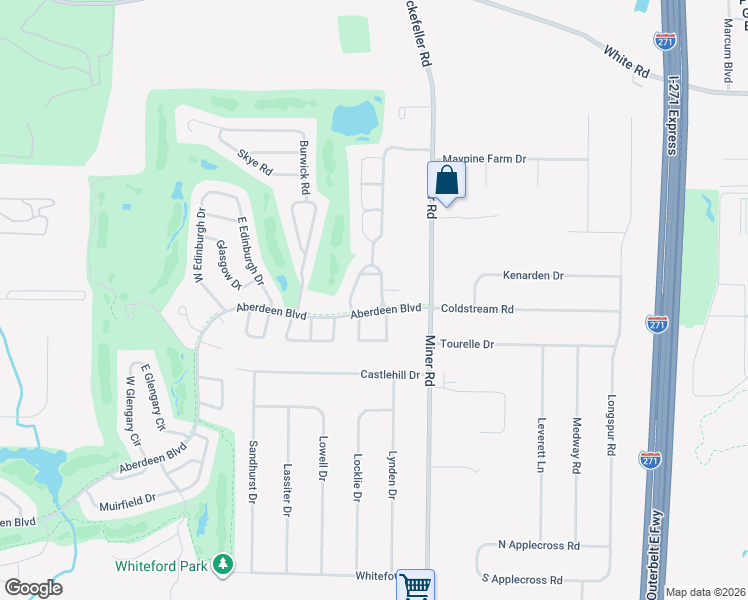 map of restaurants, bars, coffee shops, grocery stores, and more near 362 East Legend Court in Highland Heights