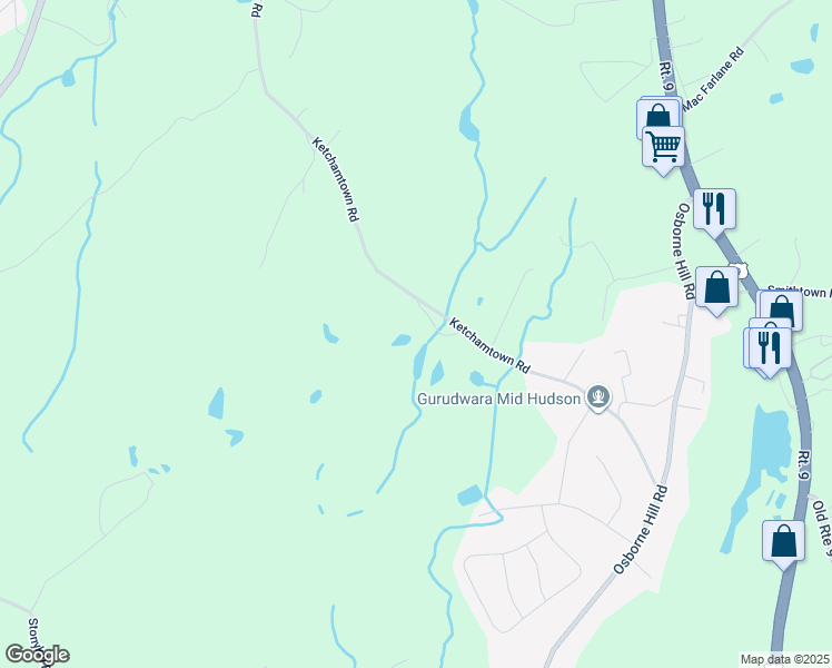 map of restaurants, bars, coffee shops, grocery stores, and more near 196 Old Ketchamtown Road in Wappingers Falls