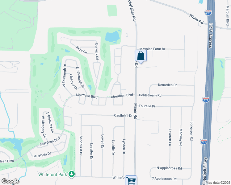 map of restaurants, bars, coffee shops, grocery stores, and more near 362 East Legend Court in Highland Heights