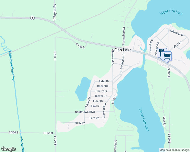 map of restaurants, bars, coffee shops, grocery stores, and more near 301 Poplar Drive in Walkerton