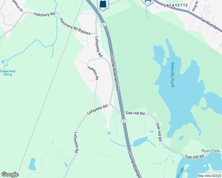 map of restaurants, bars, coffee shops, grocery stores, and more near 509 Lafayette Road in North Kingstown