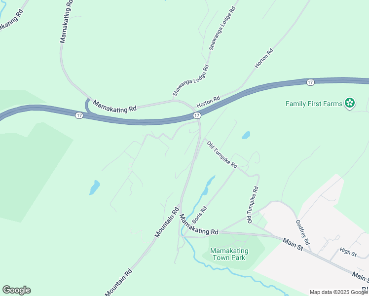 map of restaurants, bars, coffee shops, grocery stores, and more near 20 Evergreen Lane in Bloomingburg