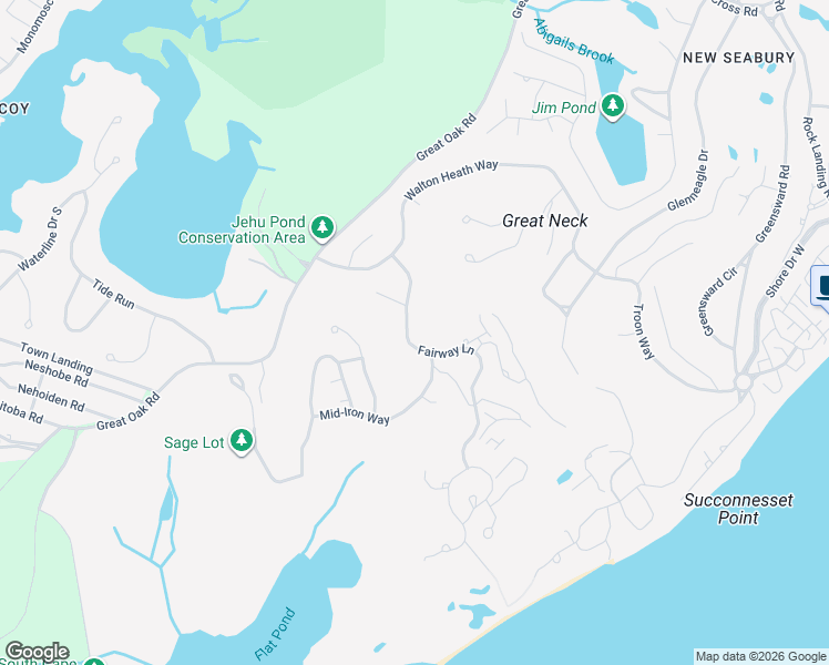 map of restaurants, bars, coffee shops, grocery stores, and more near 42 Fairway Lane in Mashpee