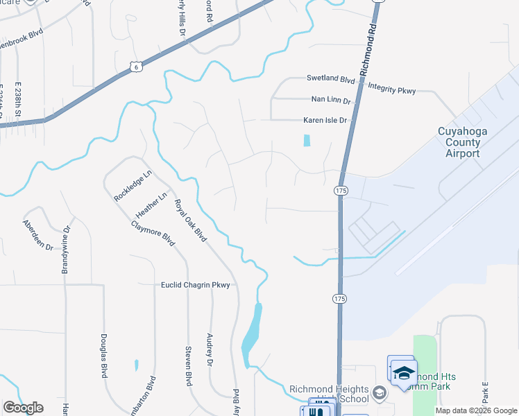 map of restaurants, bars, coffee shops, grocery stores, and more near 354 Fairlawn Drive in Richmond Heights
