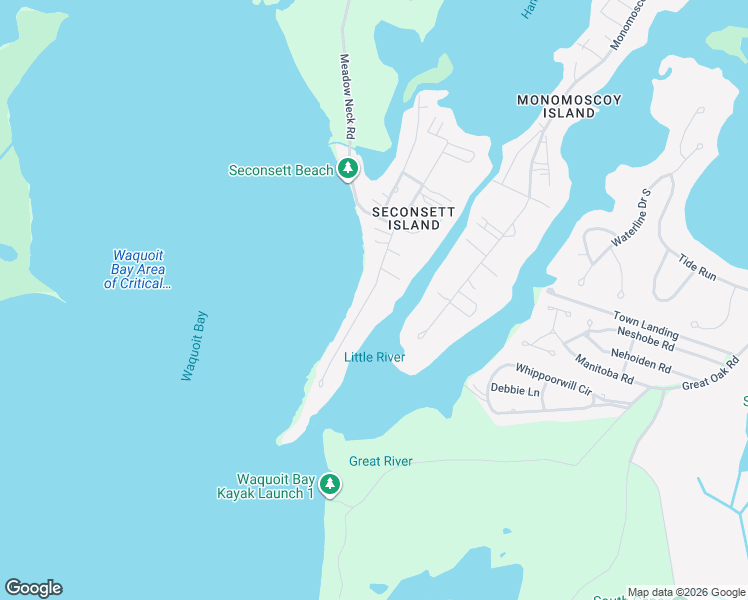 map of restaurants, bars, coffee shops, grocery stores, and more near 38 Seconsett Point Road in Mashpee