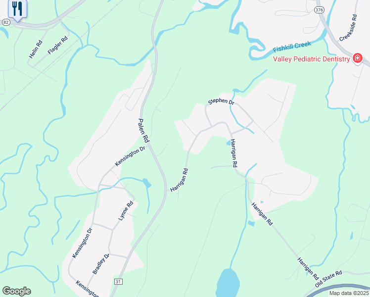 map of restaurants, bars, coffee shops, grocery stores, and more near 102 Harrigan Road in Hopewell Junction