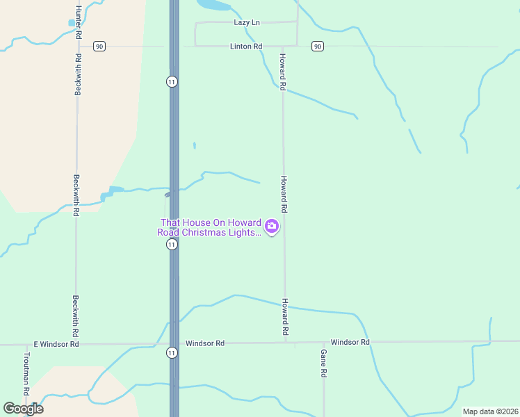 map of restaurants, bars, coffee shops, grocery stores, and more near 6831 Howard Road in Williamsfield