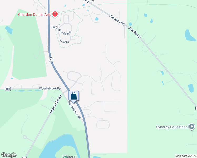 map of restaurants, bars, coffee shops, grocery stores, and more near 101 Cedar Glen in Chardon